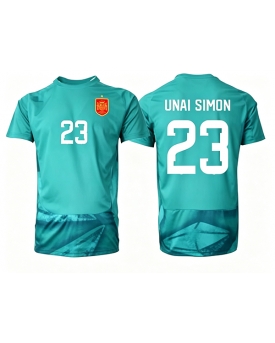 Billige Fotballdrakt Spania Unai Simon #23 Keeper Replika Bortedrakt VM 2026 Kortermet Billige Fotballdrakt Spania Unai Simon #23 Keeper Replika Bortedrakt VM 2026 Kortermet